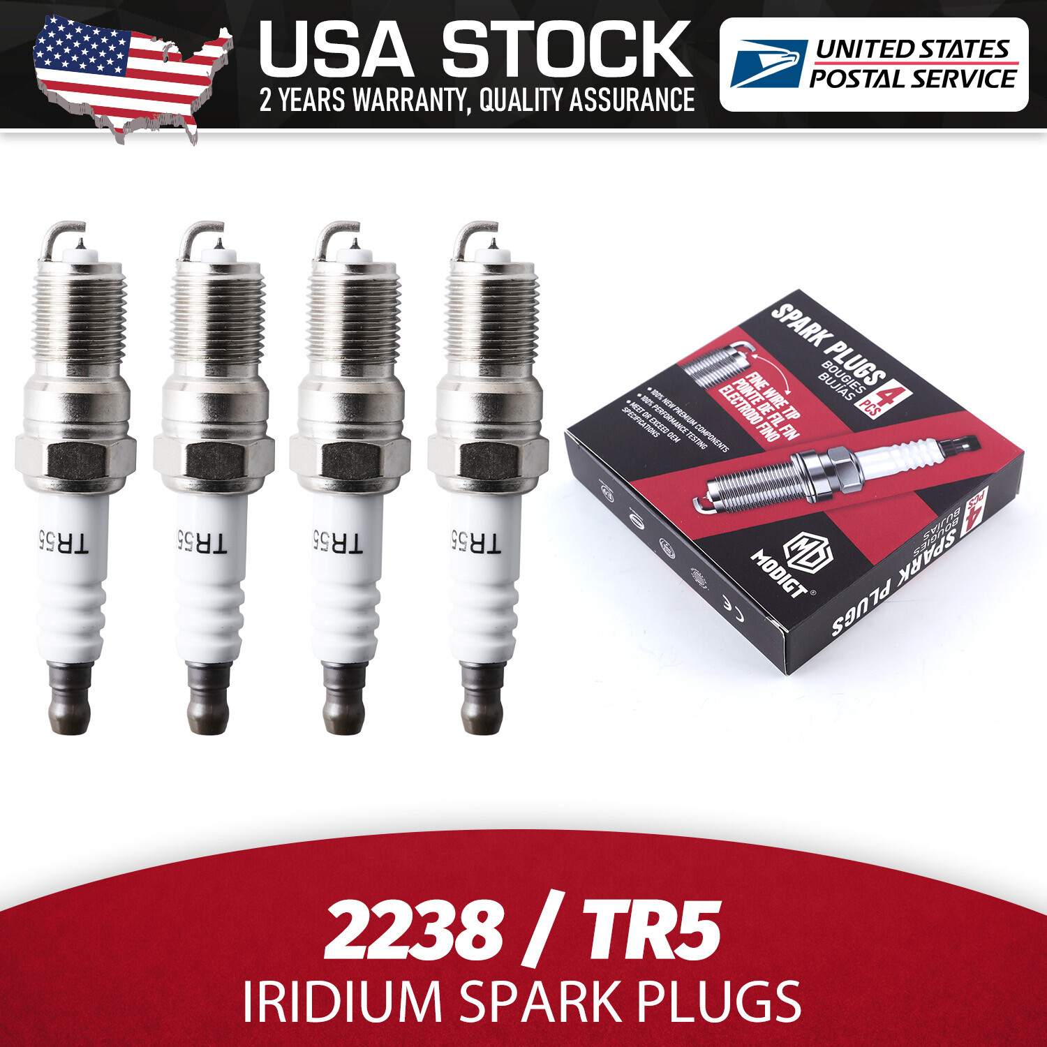 8Pca For NGK Resistor Plug Spark Plugs 2238 TR5 Tune Up Kit OEM High Quality