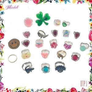 Lot of 23 Colorful Resin Cute Jewel Variety of Rings for Little Girl Kids
