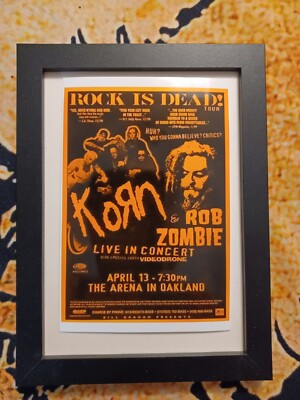Framed Mini Concert Poster Korn Rob Zombie Oakland | eBay