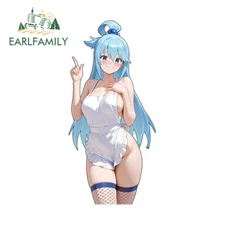 EARLFAMILY 5.1" Aqua Car Stickers Campervan Bumper Motorcycle Laptop Host Decal