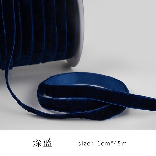 45M Soft Velvet Ribbon Trims Single Face Velour Webbing for Floral Craft Costume - Picture 21 of 23