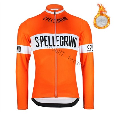 DE Herren Fleece Warm Fahrradtrikot S.PELLEGRINO Radtrikot Fahrradbekleidung