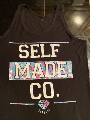 self made co black tank top sz m