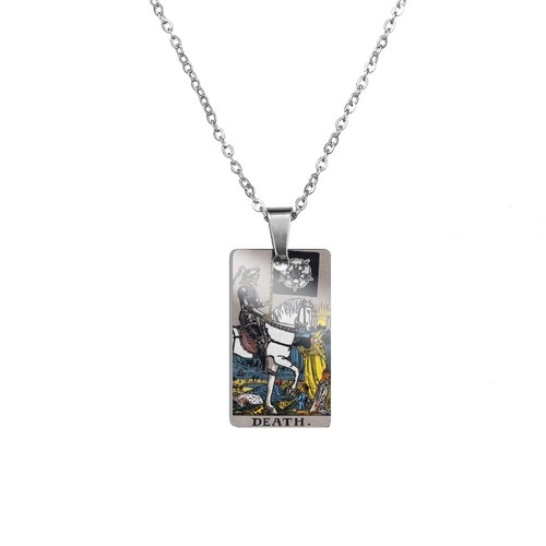 Tarot Card Necklace | Colorful Witchy Pendants Of Major Arcana Trump Tarot Cards - Picture 23 of 31
