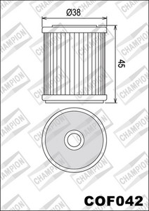 Cof042 Filtro De Aceite Champion Yamaha Atv Yfm350 R T V W X Y Z A B D Ebay