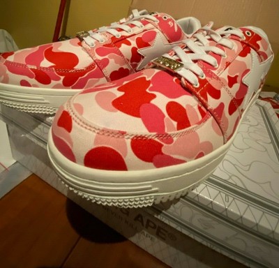 a bathing ape bapesta abc camo 20th anniversary pink