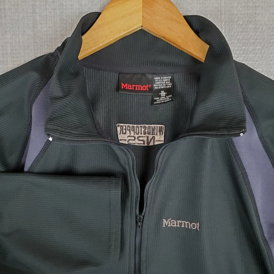 MARMOT Size XL Mens Windstopper N25 Teflon Blend 1/2 Zip Jacket Performance - Image 3 of 4
