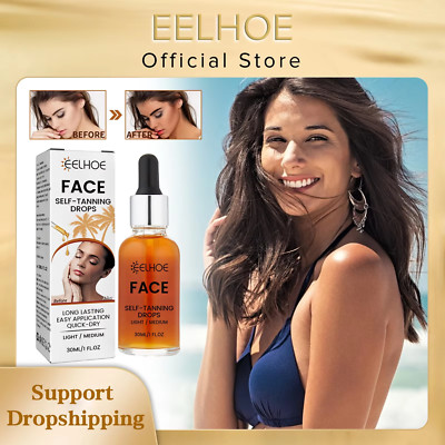 Self Tanning Drops Sunless Skin Tanning Oil Liquid Dark Self Tanner Water Serum 