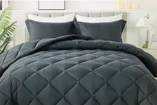 MINOROTY QUEEN Comfort Set, Down Alternative, Reversible W/2 Pillow Shams