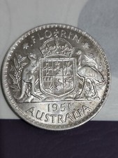 Australian 1951 FLORIN CH UNC