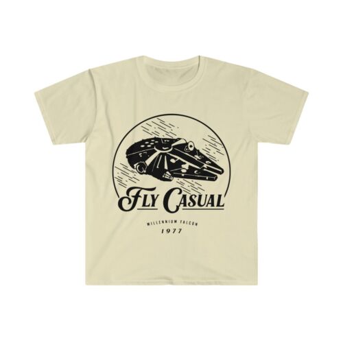 Fly Casual Tee Millennium Falcon Star Millennium War May the Fourth Galaxy Edge - Picture 10 of 21