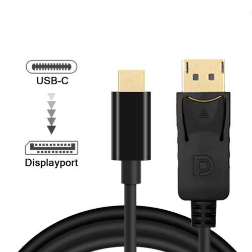 3m USB-C auf DP Stecker Kabel Displayport Adapter PC Computer Monitor Vergoldet - Bild 7 von 10