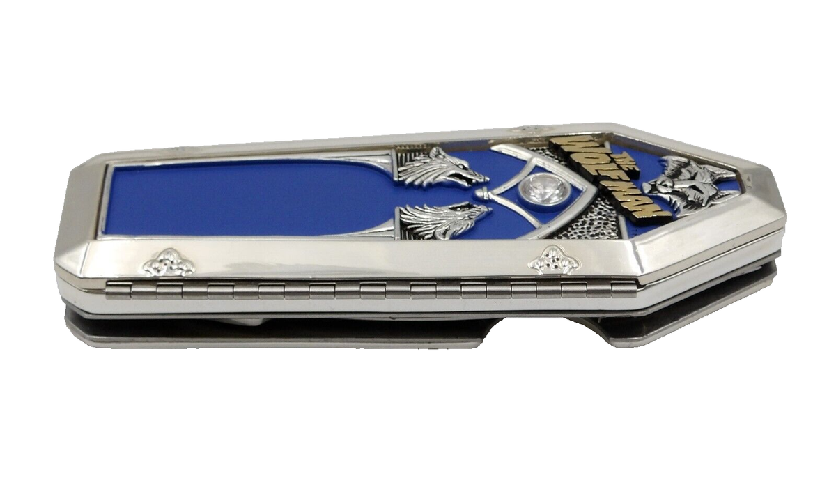 Franklin Mint Wolfman Pocket Knife with Black Case B11XZ97
