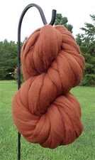Chestnut Brown Wool Top Roving