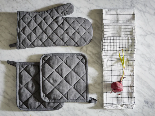 New IKEA RINNIG Tea Towel White/Dark Grey/Patterned 45x60 cm - Picture 3 of 6