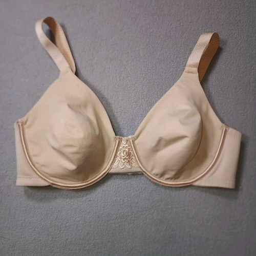 Vanity Fair Beauty Back Minimizer Bra 76080 36C Beige Damask Underwire