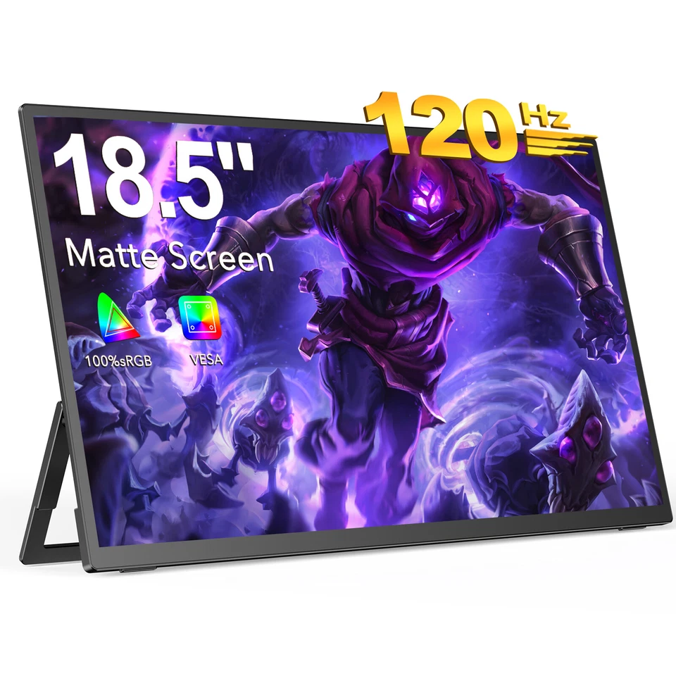 Monitor portátil UPERFECT 18,5 pulgadas 120Hz 1080P FHD HDMI tipo C IPS Display VESA