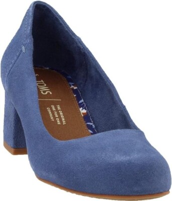 TOMS Womens Beverly Round Toe Pumps - Blue - Size 5.5 B