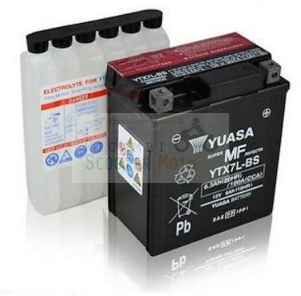Batteria Yuasa YTX7L-BS 12V 6AH HONDA CB F HORNET S (PC34) 600 2000
