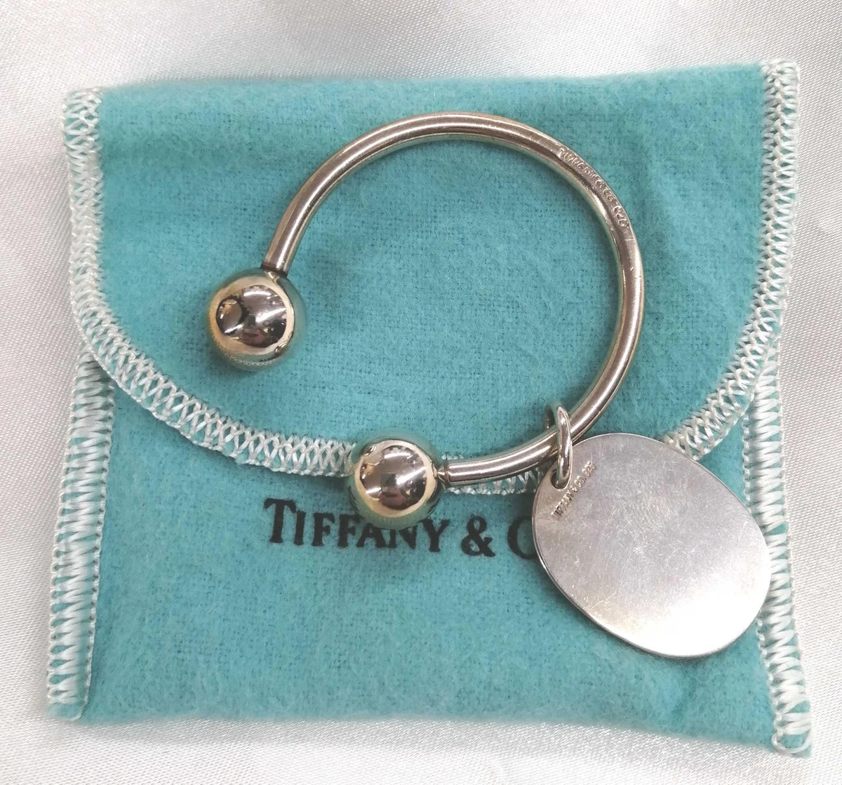 Tiffany & Co. Oval Tag Key Ring in Sterling Silver