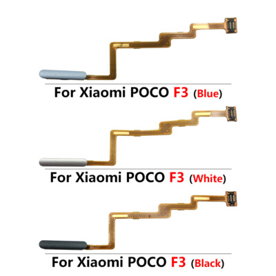 For Xiaomi Poco M3 Pro F3 X3 Power Button Fingerprint Sensor Flex Cable Parts 
