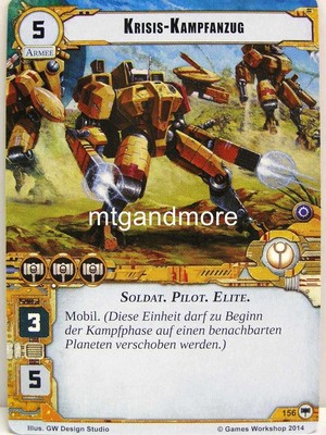 Warhammer 40000 Conquest LCG - Krisis-Kampfanzug  #156 - Base Set dt.