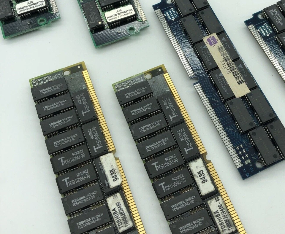 8MB Total (2) 4MB FPM PARITY SIMM 72-PIN 2X36 Memory Kingston Toshiba 70ns 80ns - Image 4 of 4