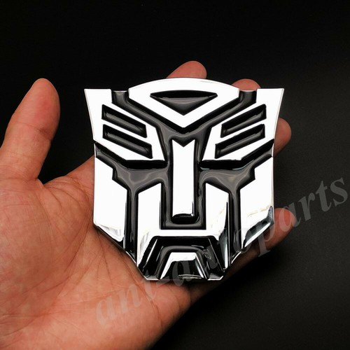 3D Metal Chrome Transformers Autobot Deception Auto Front Grille Badge