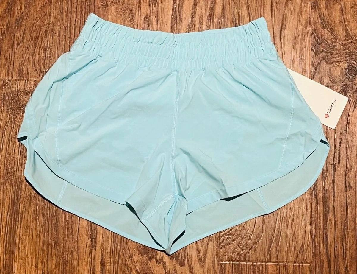 NEW Women Lululemon Track That High-Rise Lined Short 3 Icing Blue Size  6-8-10