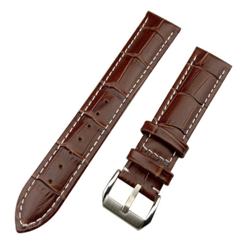 Black Brown Quick Release Leather Watch Strap Band 12 14 16 17 18 19 20 22 24mmm - Picture 5 of 26