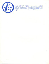 Vintage KAY Musical Instrument Company LETTER HEAD STATIONARY