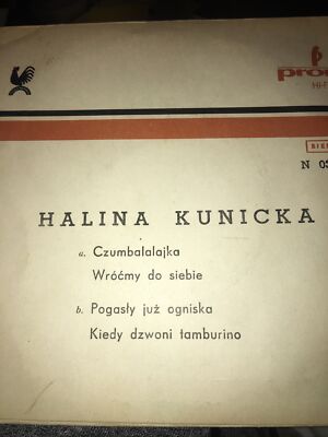 Halina Kunicka   Czumbalalajka 45rpm Pronit ( Poland ) 