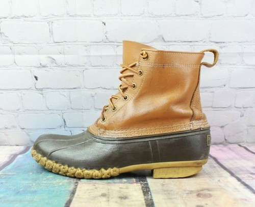 Unlined Lace Up Leather Duck Boots Size 