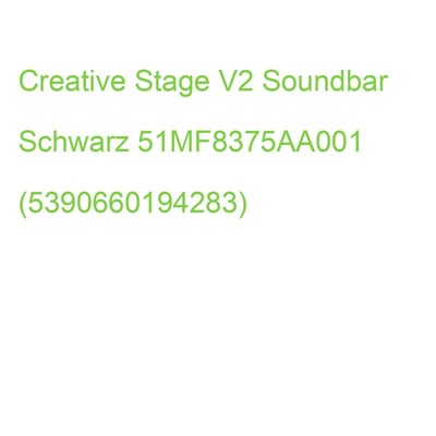 Creative Stage V2 Soundbar Schwarz 51MF8375AA001 (5390660194283)