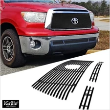 For 2010-2013 Toyota Tundra Black Billet Grille Grill Insert Combo