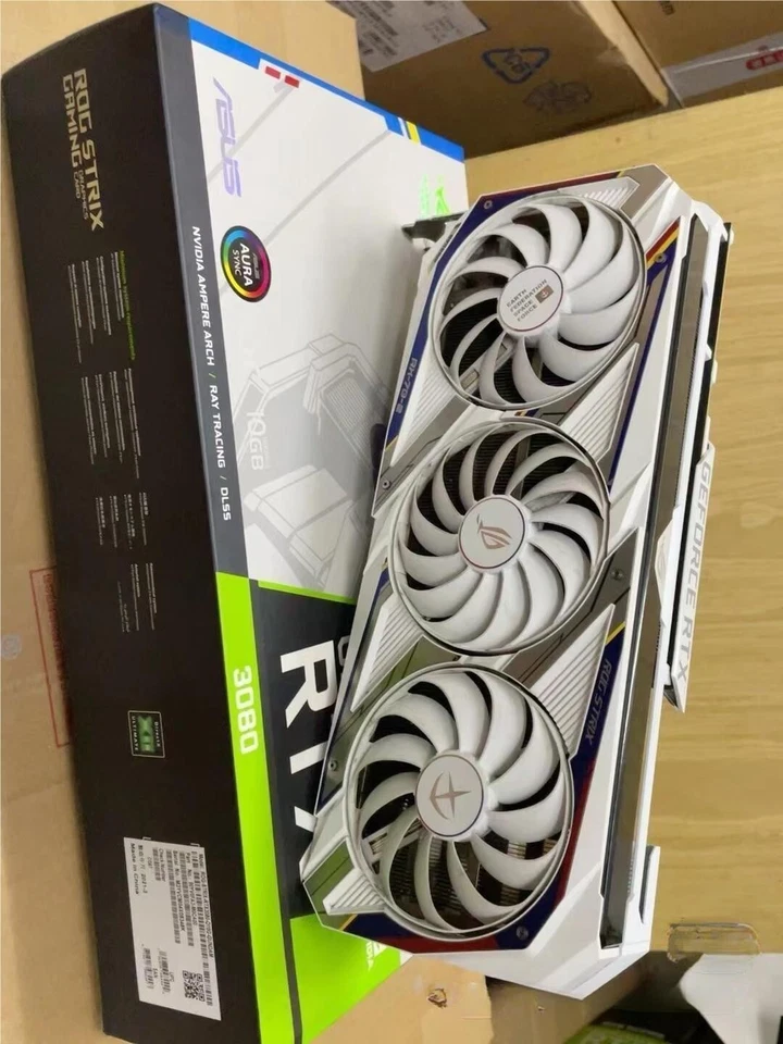 ASUS ROG Strix GeForce RTX 3080-O10G-GUNDAM White GDDR6X Graphics Card - image 2 of 4