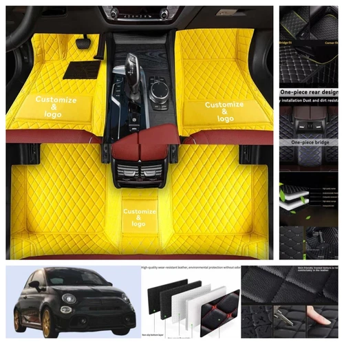 Alfombrillas coche Fiat 500 2008-2019 impermeables para todo tipo de clima alfombras personalizadas carga - Imagen 38 de 44
