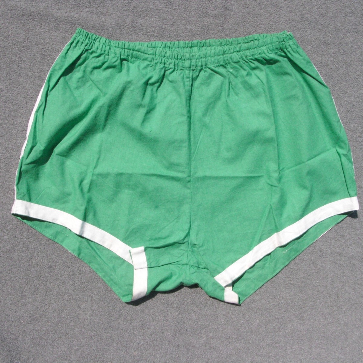 Short De Foot Vintage USA Années 70 - Taille L Enfant - Rayé Vert