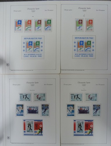 OLÍMPICOS DE INVIERNO 1980, COLECCIÓN EN 29 PÁGINAS, MONTADA SIN MONTAR O NUNCA MONTADA - Imagen 6 de 8
