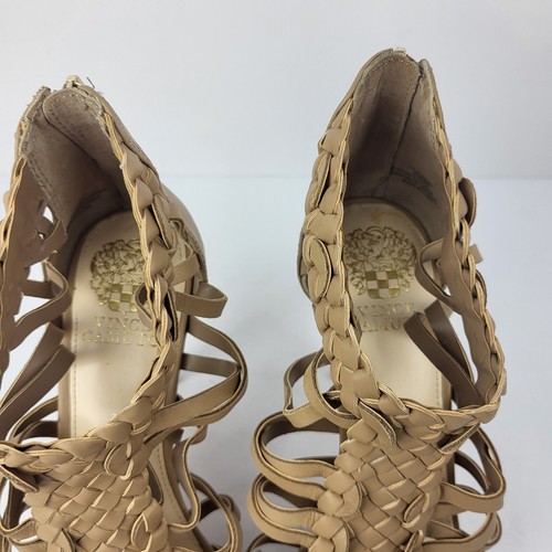 Vince Camuto Alaizah Braided Caged Women's Sandal Beige Size 9 US 40 EU - Picture 8 of 13