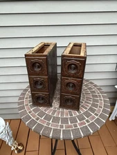 Antique Singer Treadle Sewing Drawers, Set of 6 And Cabinet.