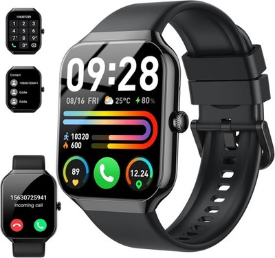 Smartwatch Bluetooth Telefonieren, Pulsmesser, IP68 Wasserdicht, Neu OVP