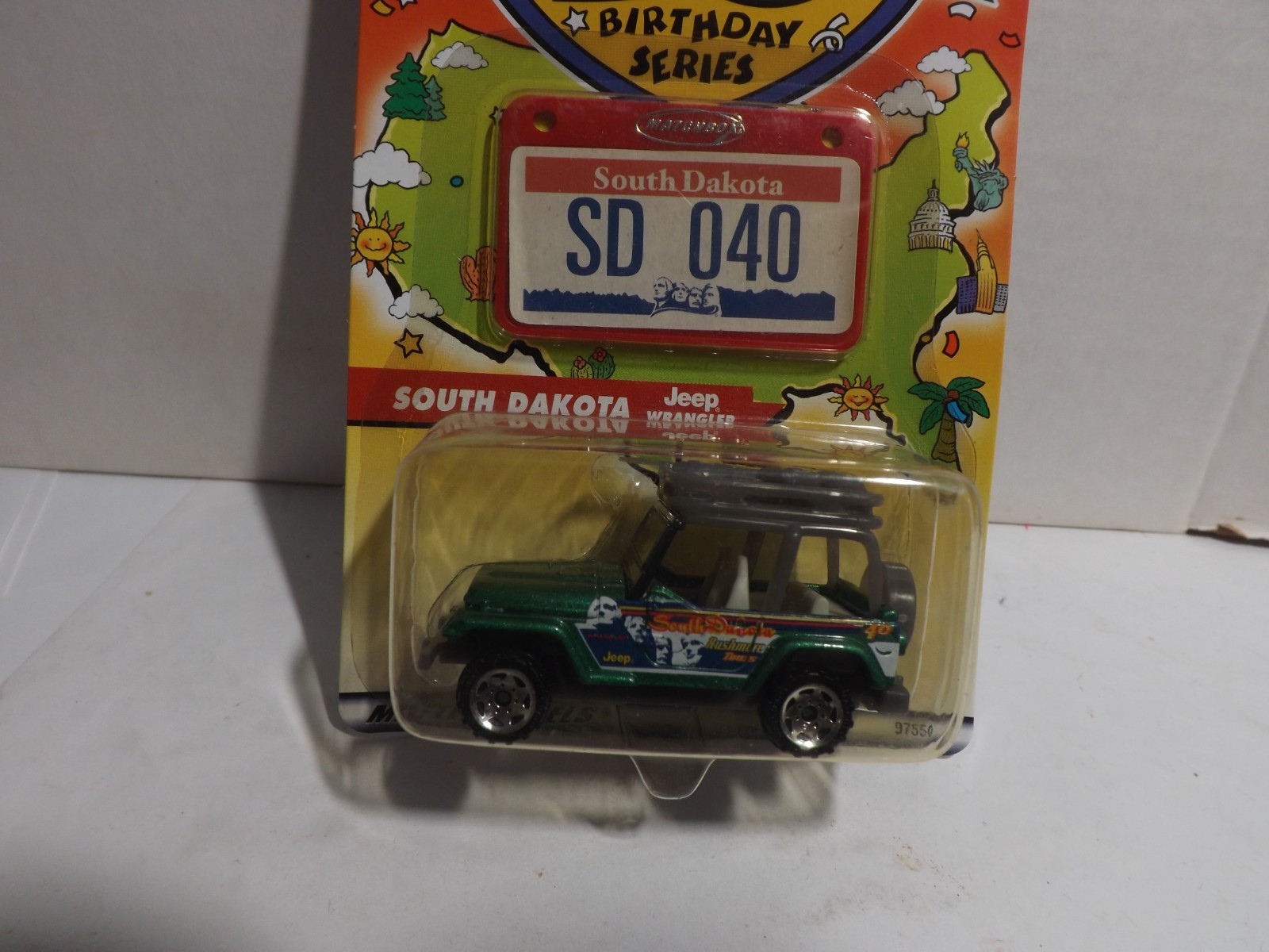 2001 Matchbox Across America South Dakota Jeep Wrangler thumbnail 2