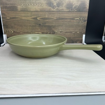 Longaberger Pottery Woven Traditions Sage Flameware 11 1/2 Inch Baker