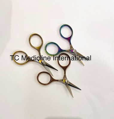 Vintage Gingher G-LT Lions Tail 3.5'' Gold Plated Embroidery Scissors   TC Med