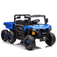 24V Kids ELectric Car Dump Truck Ride on Toys w/Remote,LED,400W Motor, Blue