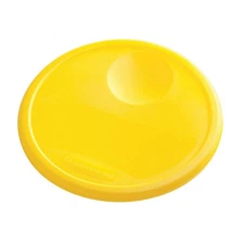 RUBBERMAID COMMERCIAL PRODUCTS FG572500YEL Round Storage Container Lid,Yellow PK