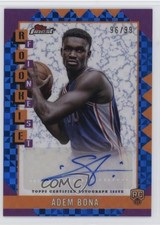 2024-25 Topps Finest Rookie Blue X-Fractor /99 Adem Bona #RFA-AB Auto w5b
