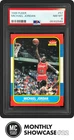MICHAEL JORDAN PSA 8 1986-87 FLEER BASKETBALL #57 ROOKIE CARD RC BULLS NM-MT