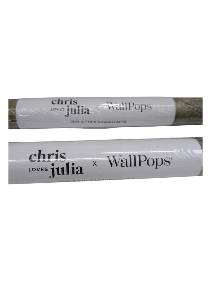 Lote 2x Papel Pintado NuWallpaper x Chris Loves Julia Melograno Musgo Pelar y Pegar Foto 2 de 4